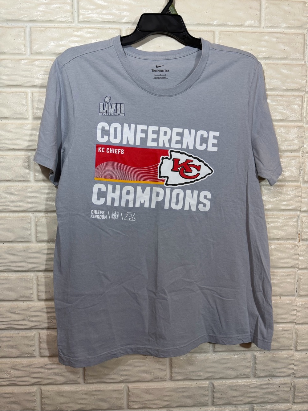 Nike Kansas City Chiefs 2020 AFC Conference Champions T Shirt Gray Large